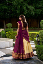 The Royal Kanchipuram Zari Weave Half Saree