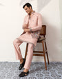 Royal Groom Ceremony Peach Koti Kurta Pair Mens Wear