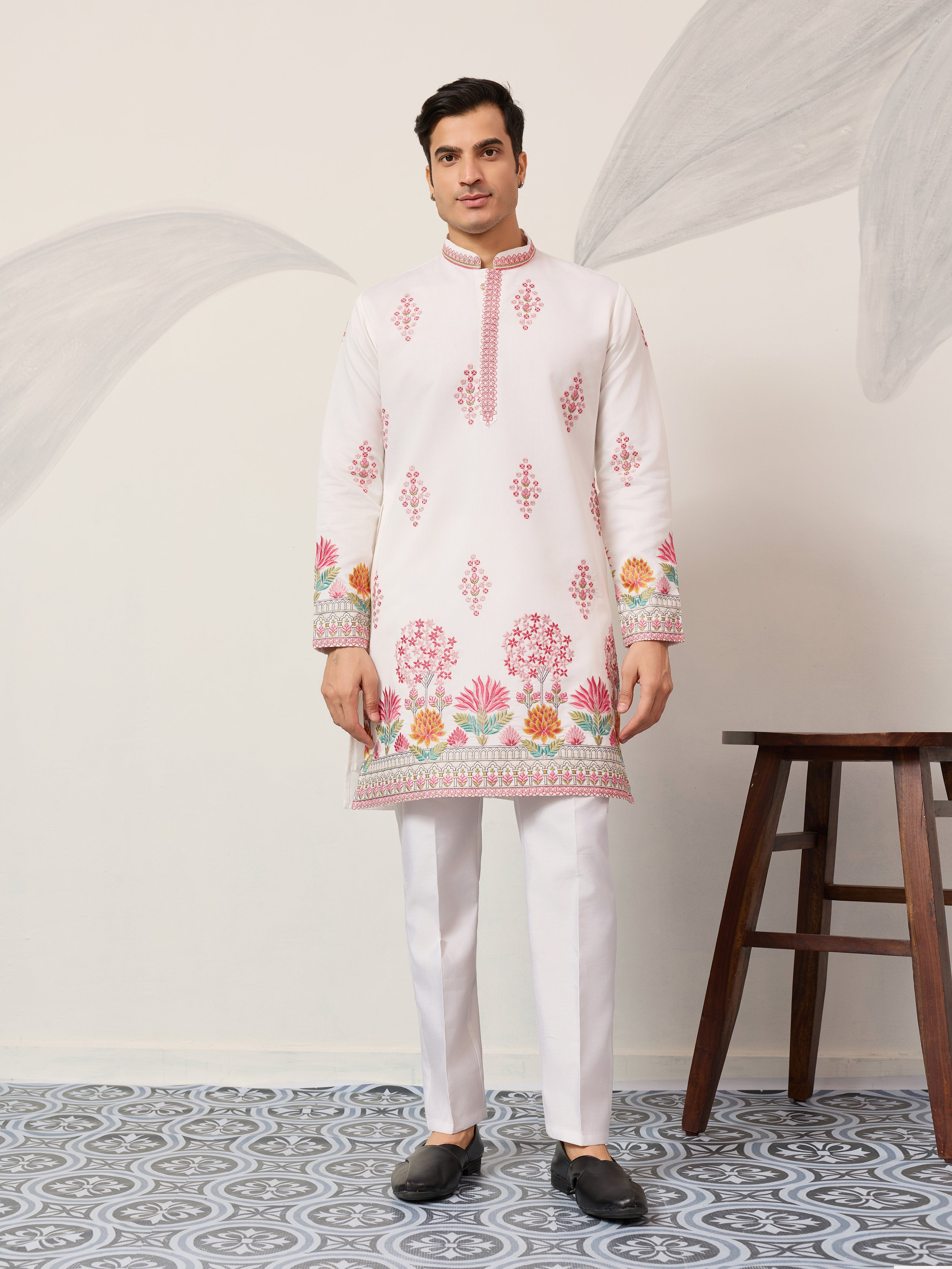 Royal Prince White Kurta Outfit for Mens Wear Collection