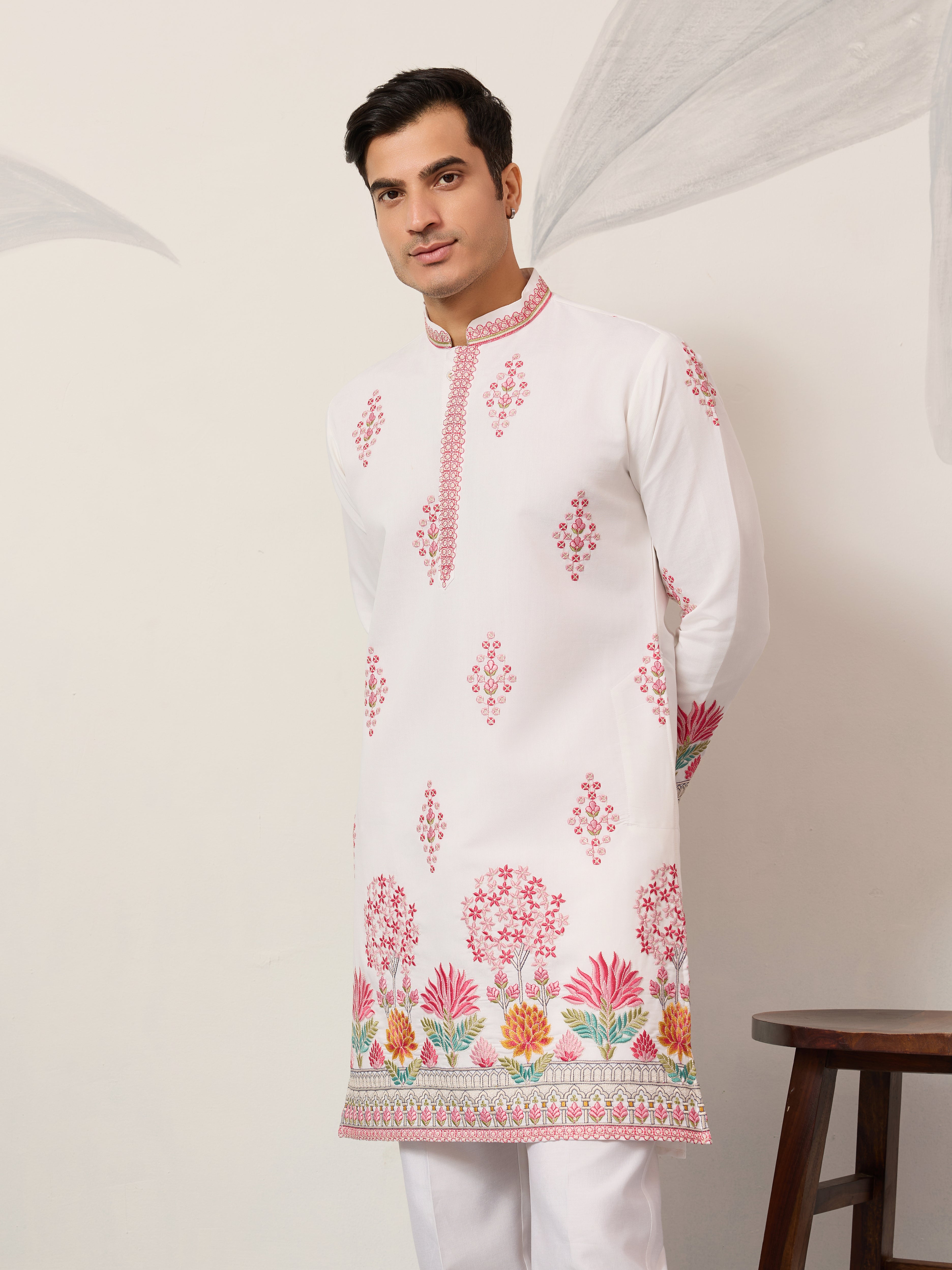 Royal Prince White Kurta Outfit for Mens Wear Collection