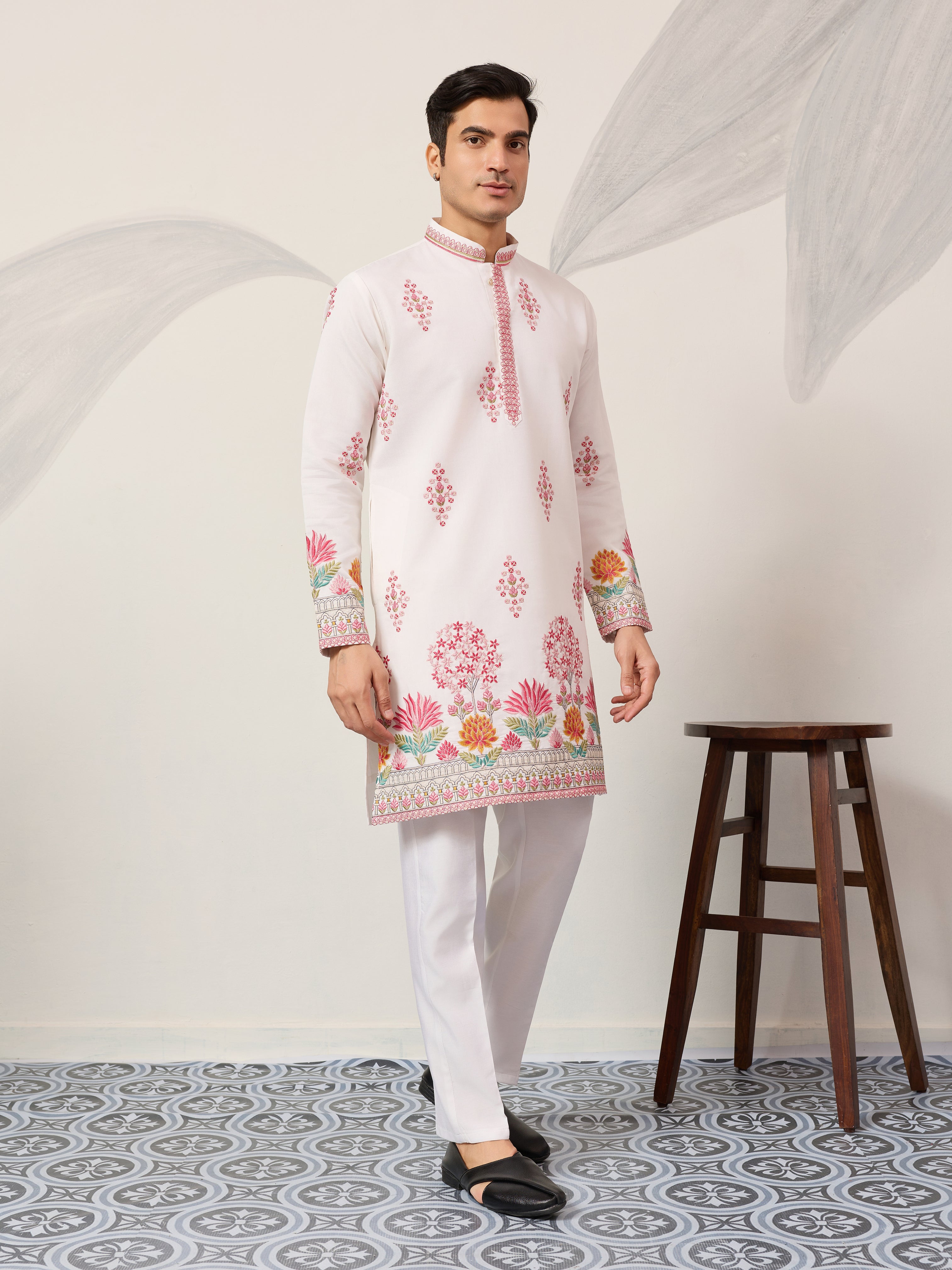 Royal Prince White Kurta Outfit for Mens Wear Collection