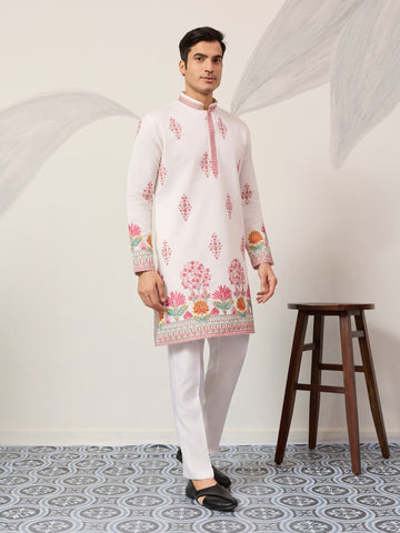 Royal Prince White Kurta Outfit for Mens Wear Collection