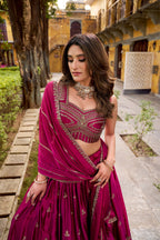 Royal Rangoli Embroidered Lehenga Set With Sequins And Thread Work
