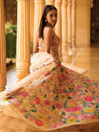 Georgette Sequins Embroidered Lehenga Choli Set with Net Dupatta
