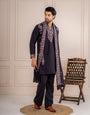 Shahi Black Japanese Lachka Festive Kurta Dupatta Pant Set