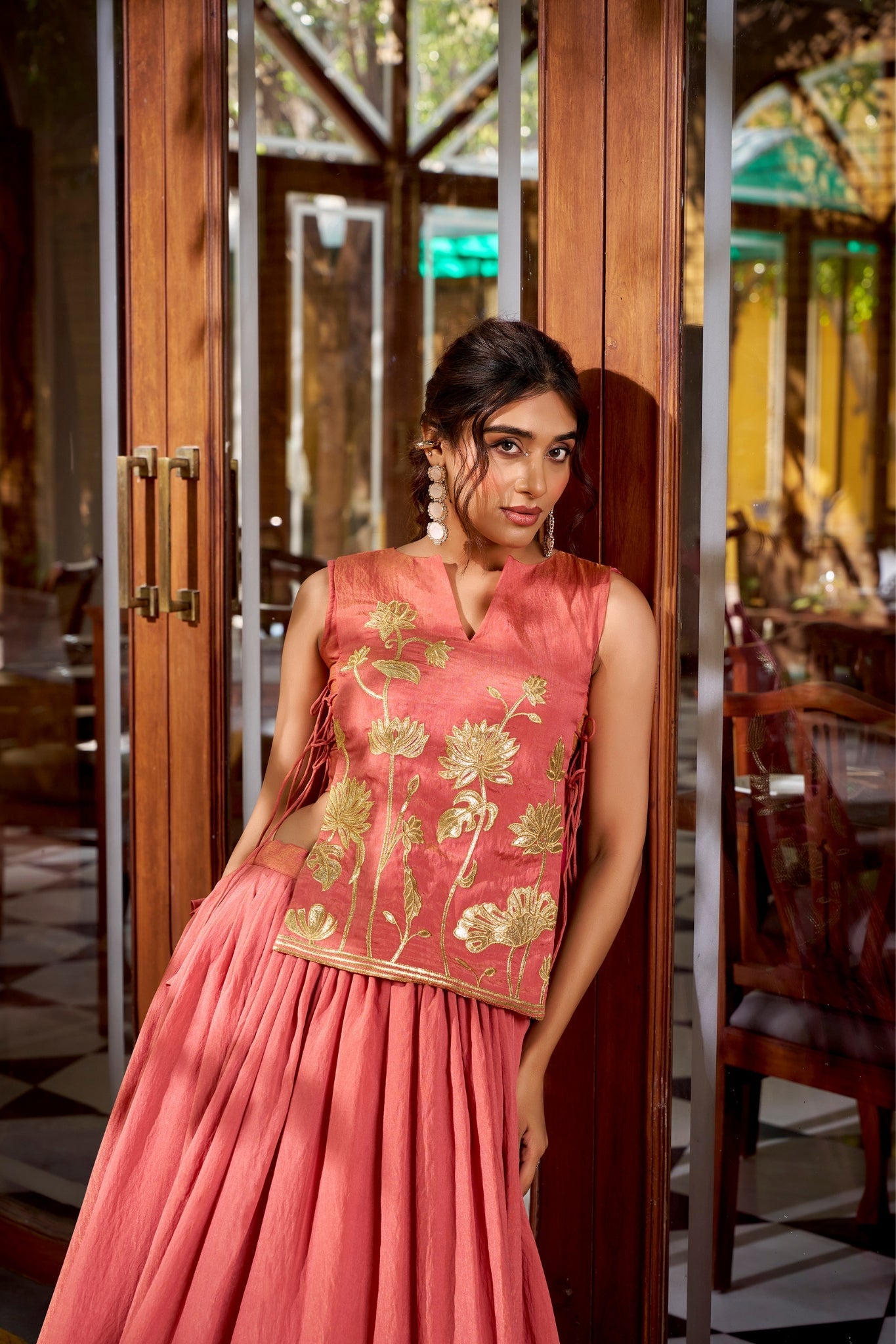 Pure Shimmer Embroidered Lehenga Co-Ord Set