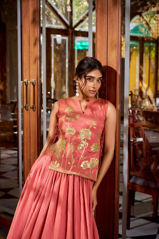 Pure Shimmer Embroidered Lehenga Co-Ord Set