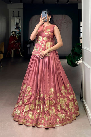 Pure Shimmer Embroidered Lehenga Co-Ord Set