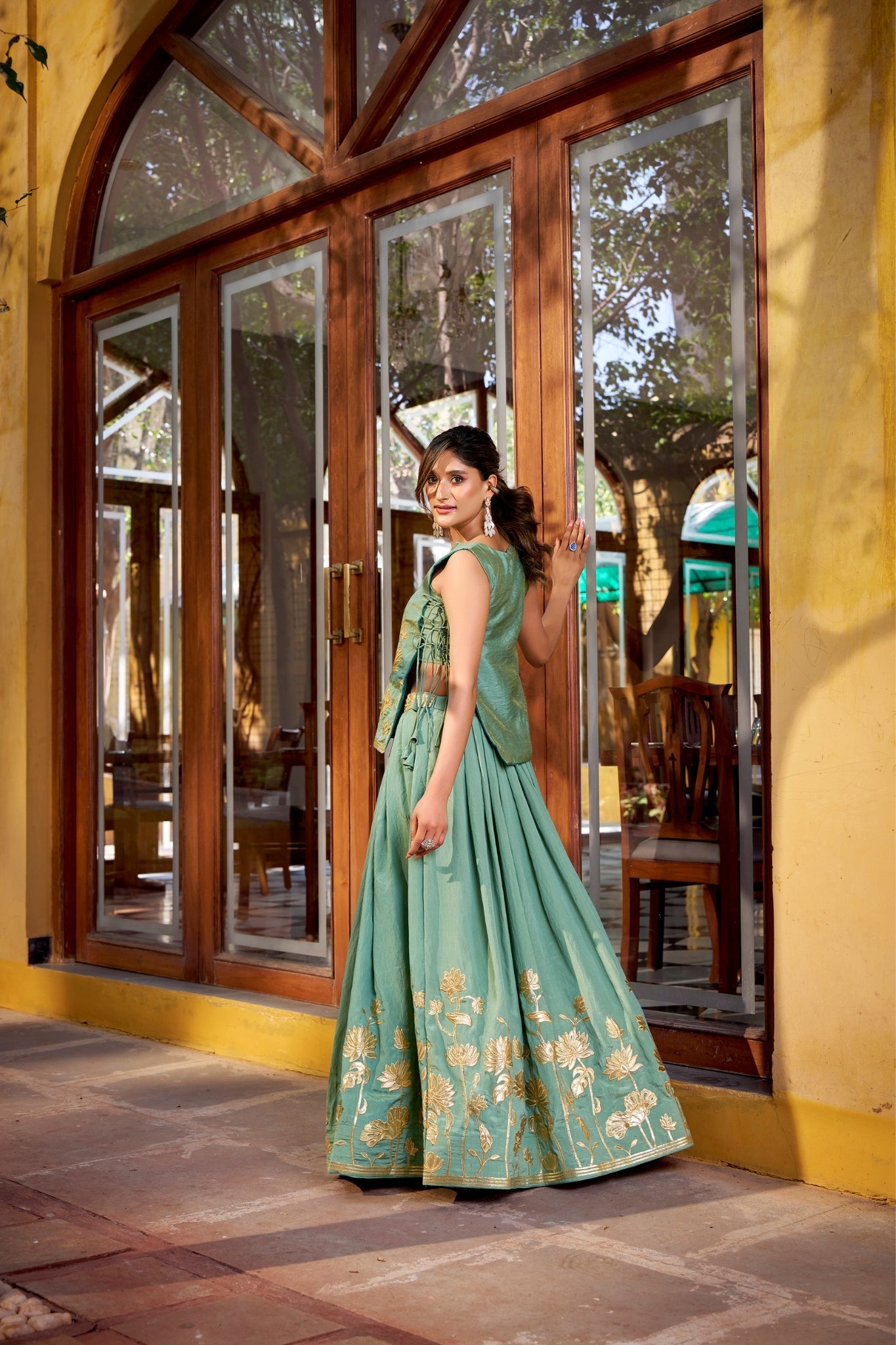 Pure Shimmer Embroidered Lehenga Co-Ord Set