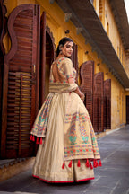 Traditional Shimmer Paithani Zari Work Lehenga Choli Set
