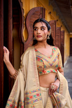 Traditional Shimmer Paithani Zari Work Lehenga Choli Set
