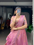 Classic Shimmer Zari Woven Lehenga with Designer Dupatta
