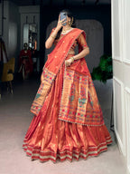 Classic Shimmer Zari Woven Lehenga with Designer Dupatta
