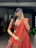 Classic Shimmer Zari Woven Lehenga with Designer Dupatta
