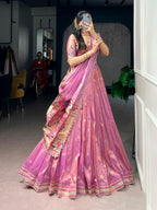 Classic Shimmer Zari Woven Lehenga with Designer Dupatta
