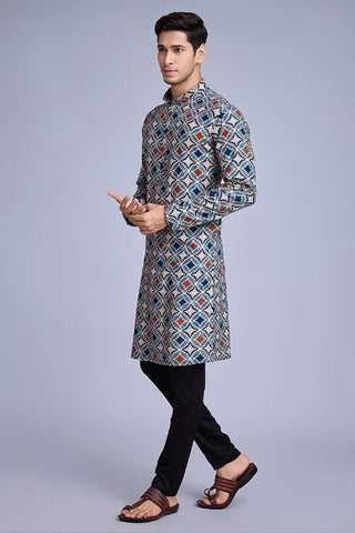 Printed Designer Men's Kurta Collection for Navratri Festival