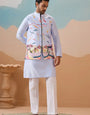 Sky Exclusive Wedding Wear Koti Kurta Pair with Mens Wear