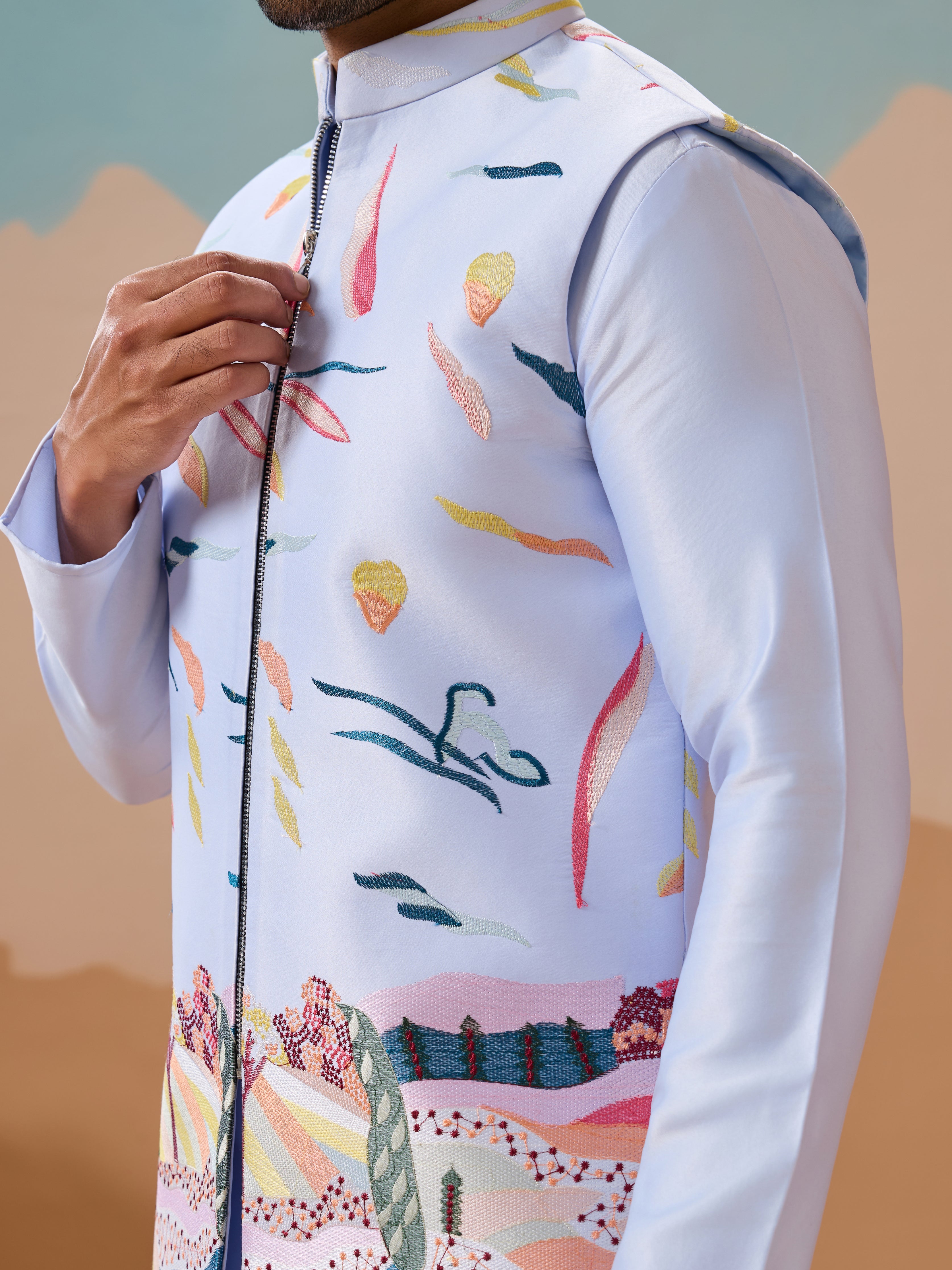 Sky Exclusive Wedding Wear Koti Kurta Pair with Mens Wear