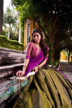 South Indian Style Kanchipuram Silk Lehenga Choli