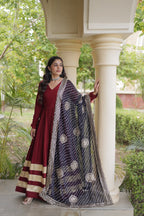Navratri Special Gota Patti Gown with Leheriya Dupatta | Tulip Designer
