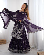 Fancy Star Georgette Silk with thread & Sequence Work Fancy Suit Set