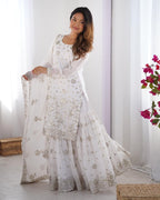 Fancy Star Georgette Silk with thread & Sequence Work Fancy Suit Set
