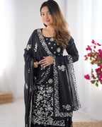 
Fancy Star Georgette Silk with thread & Sequence Work Fancy Suit Set
