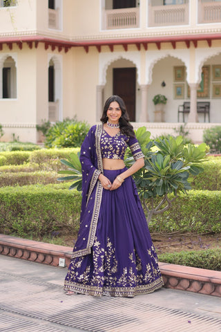 Stunning Heavy Embroidered Lehenga Choli with Dupatta For Women
