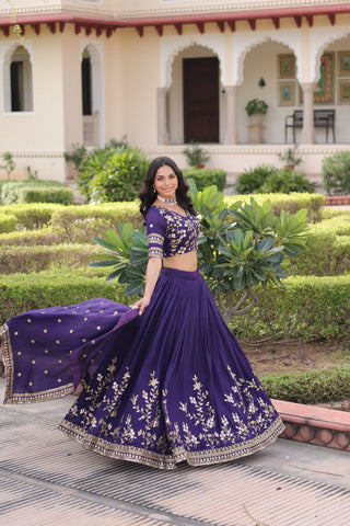 Stunning Heavy Embroidered Lehenga Choli with Dupatta For Women