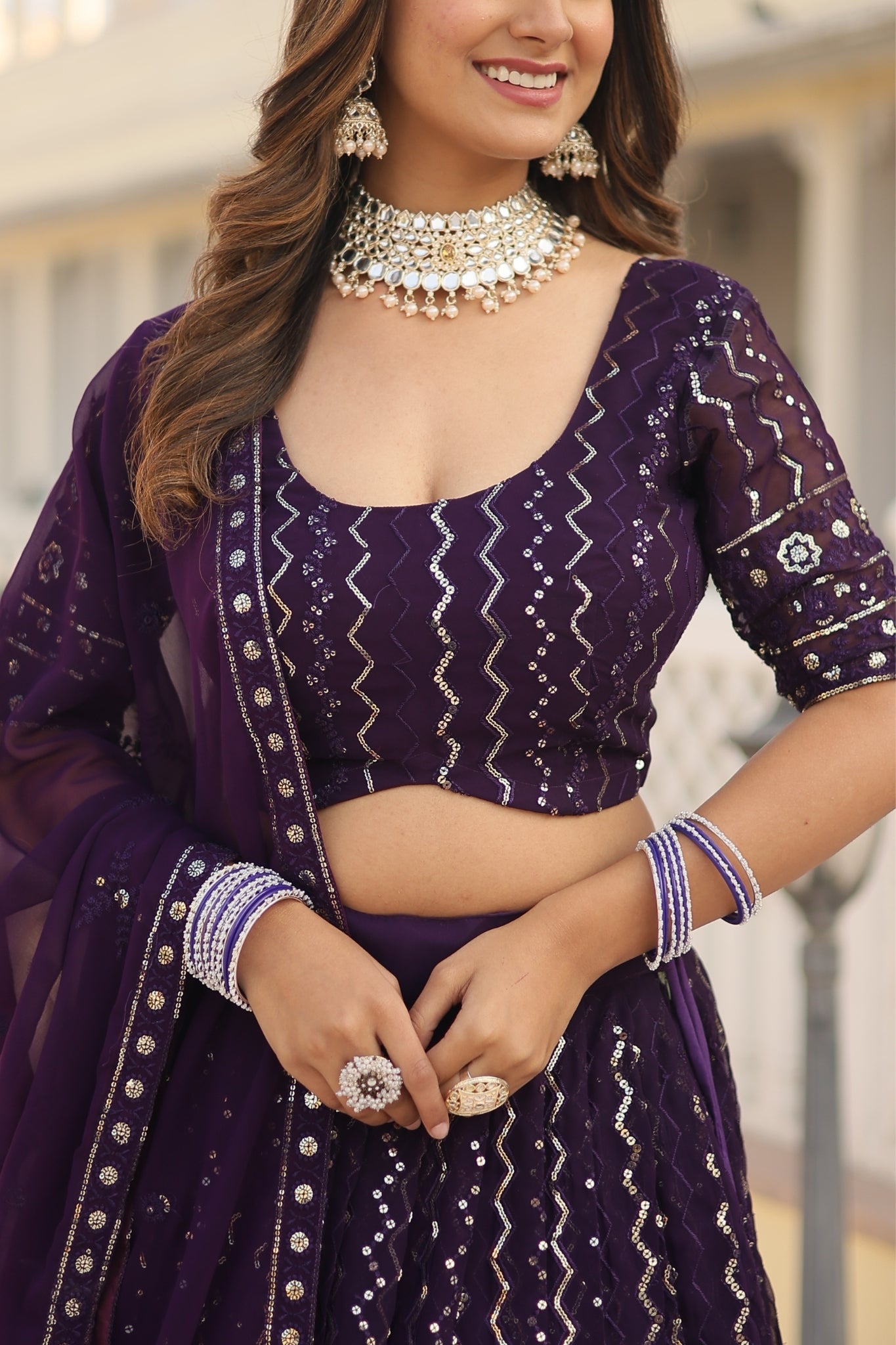 The Stunning Embroidered Work Lehenga Choli With Dupatta

