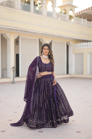 The Stunning Embroidered Work Lehenga Choli With Dupatta
