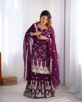 Stunning Faux Georgette thread with Sequence work Wedding Suit Set
