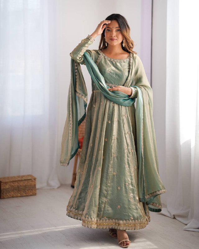 Stunning Fandy Silk with Coading & Sequence work Wedding Suit Set
