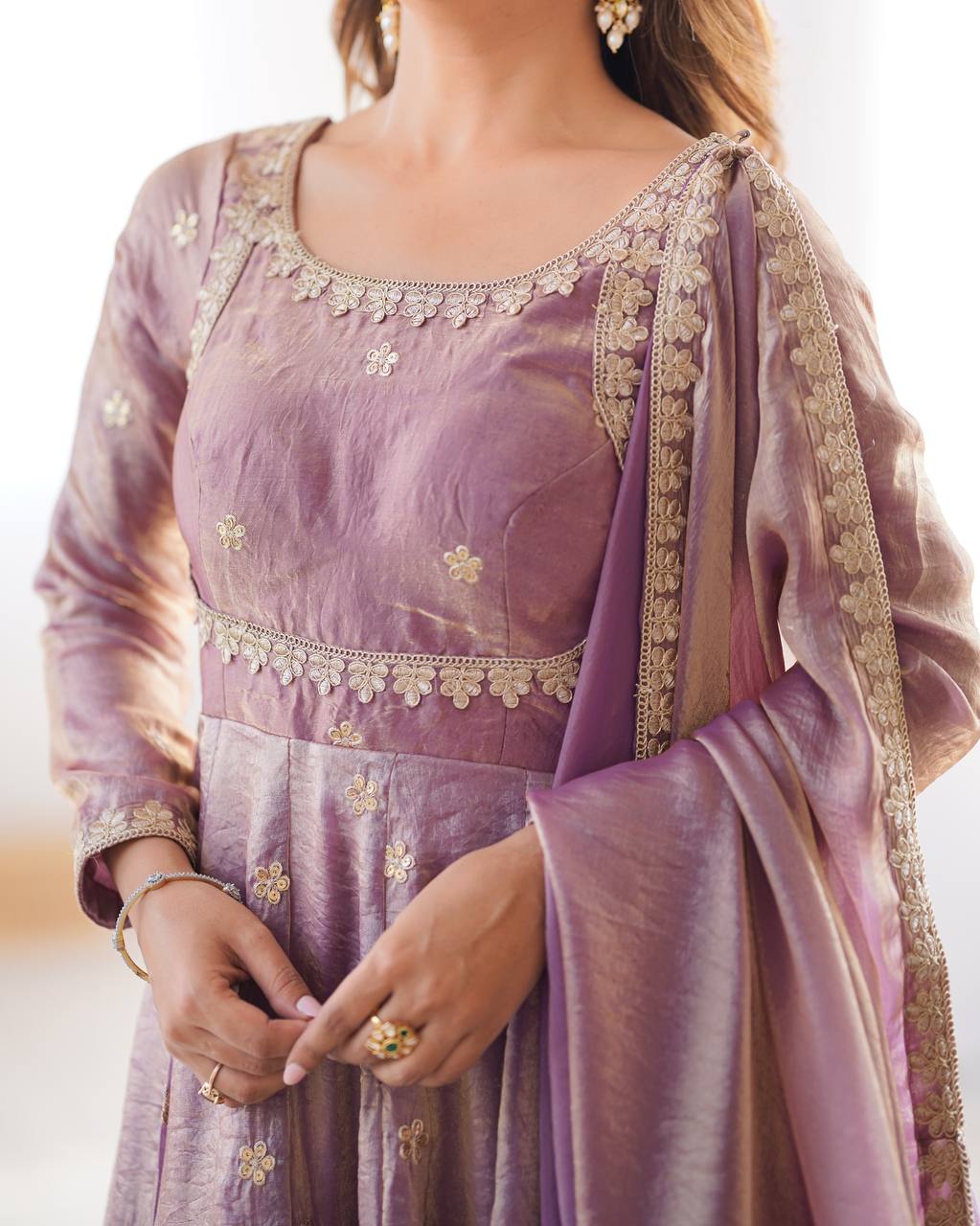 Stunning Fandy Silk with Coading & Sequence work Wedding Suit Set
