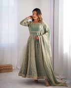 Stunning Fandy Silk with Coading & Sequence work Wedding Suit Set
