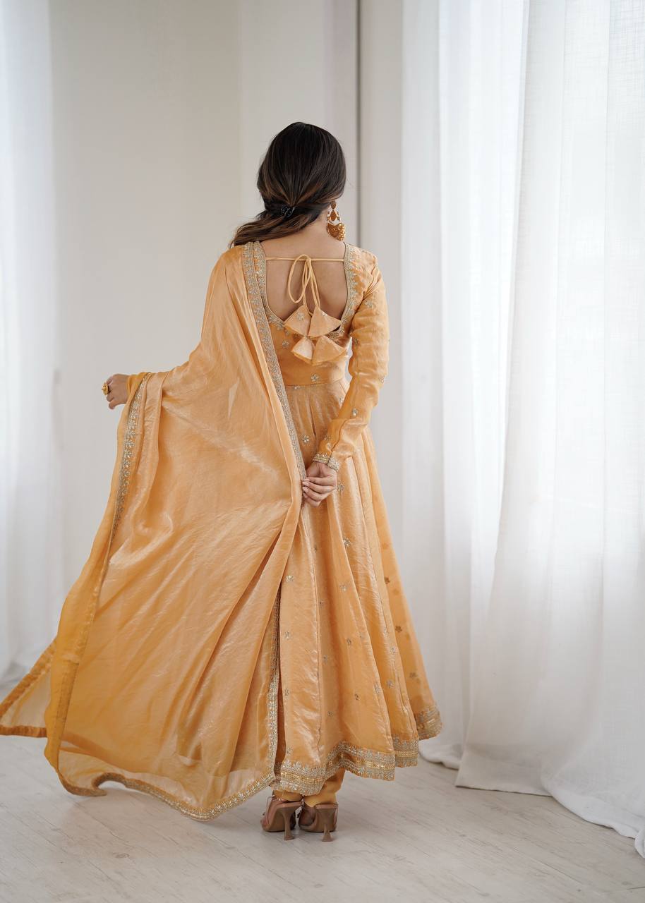 Stunning Fandy Silk with Coading & Sequence work Wedding Suit Set
