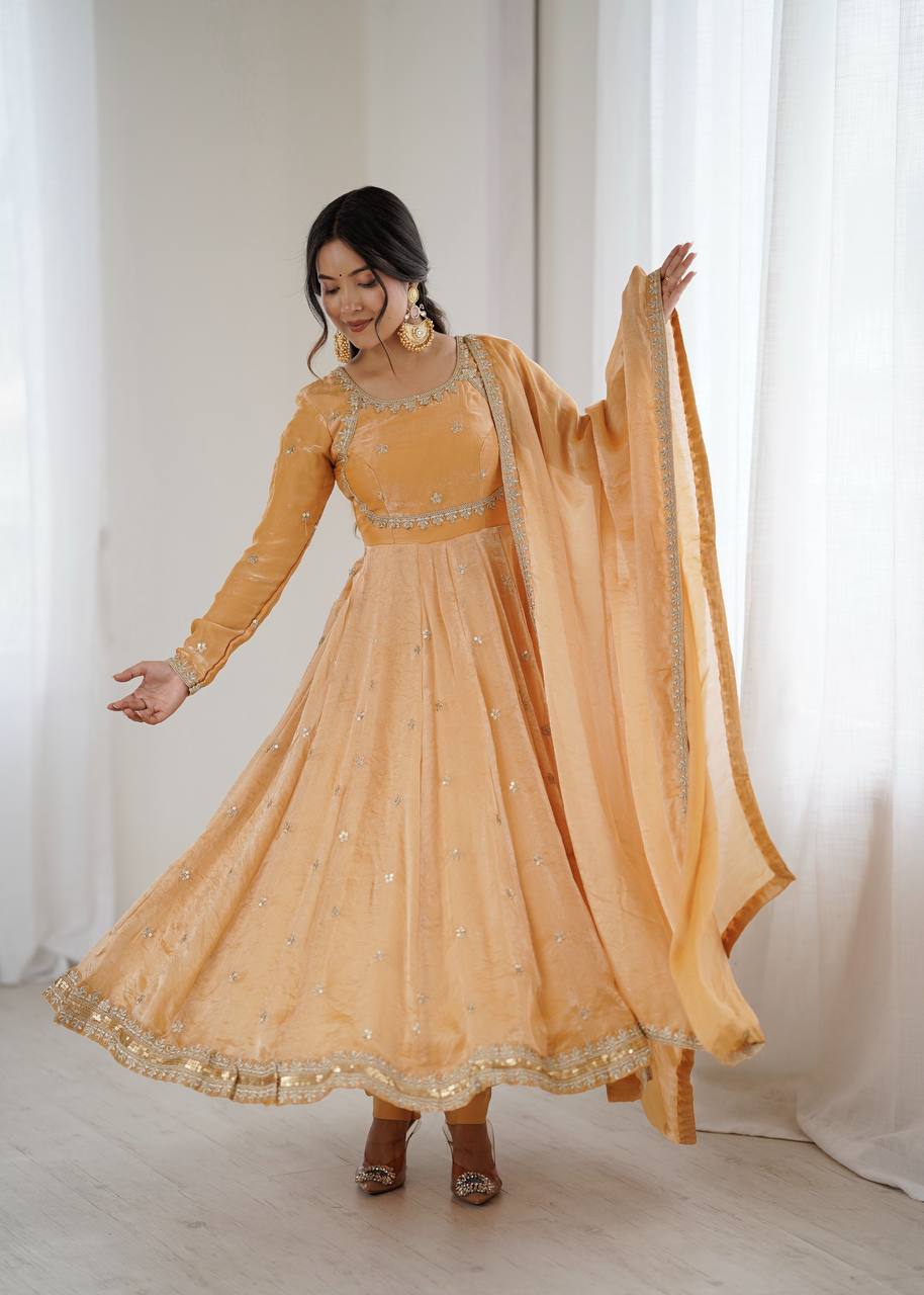 Stunning Fandy Silk with Coading & Sequence work Wedding Suit Set
