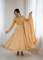 Stunning Fandy Silk with Coading & Sequence work Wedding Suit Set
