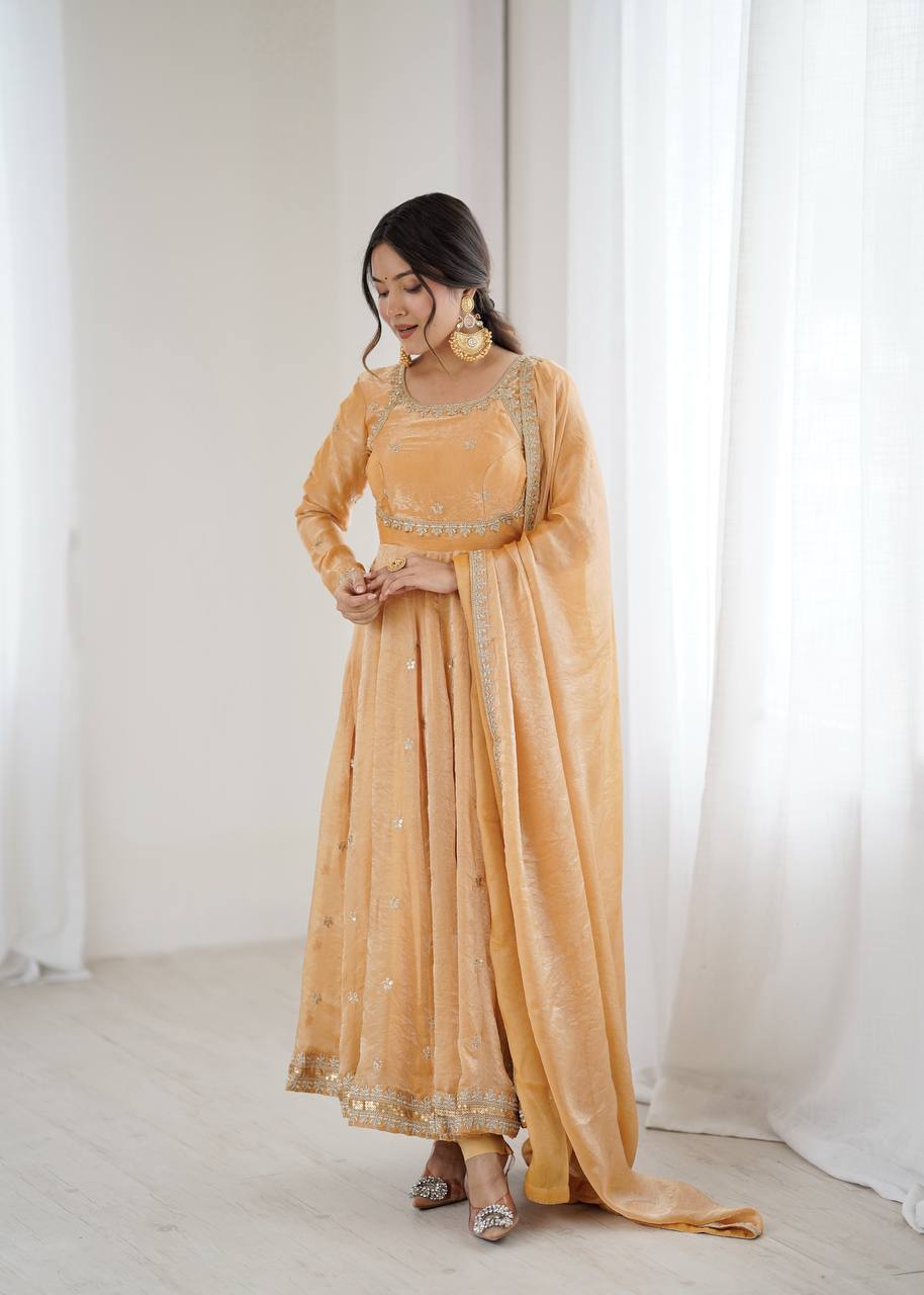 Stunning Fandy Silk with Coading & Sequence work Wedding Suit Set
