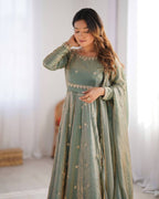 Stunning Fandy Silk with Coading & Sequence work Wedding Suit Set
