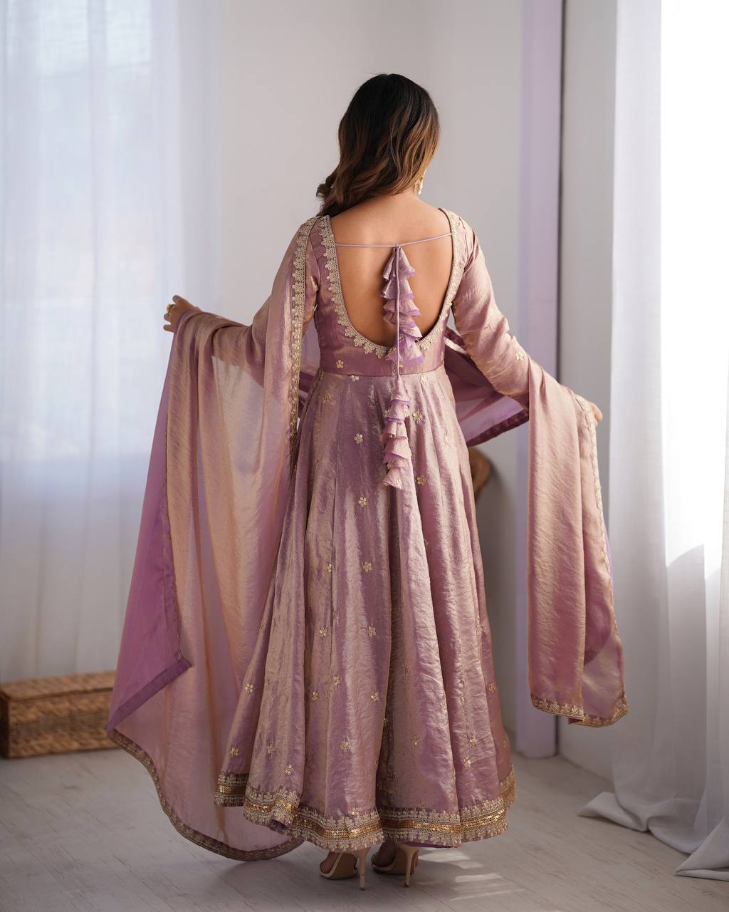 Stunning Fandy Silk with Coading & Sequence work Wedding Suit Set
