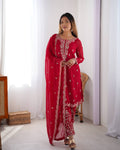 Stunning Faux Georgette thread with Sequence work Wedding Suit Set
