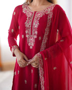 Stunning Faux Georgette thread with Sequence work Wedding Suit Set
