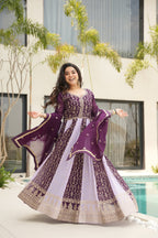 Stylish Sequins Embroidered Wedding Designer Gown