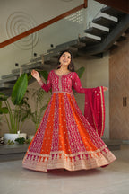 Stylish Sequins Embroidered Wedding Designer Gown