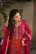 Stylish Sequins Embroidered Wedding Designer Gown
