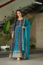 Stylish Sequins Embroidered Wedding Designer Gown