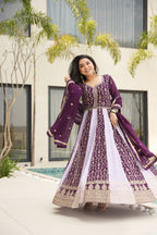 Stylish Sequins Embroidered Wedding Designer Gown