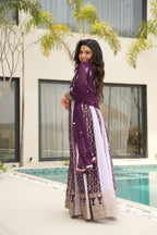 Stylish Sequins Embroidered Wedding Designer Gown