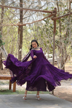 
Stylish Women Tiered Gown With Dupatta Set

